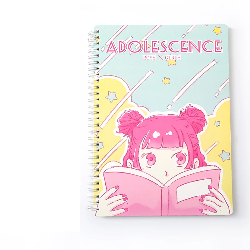 Kawaii 2 книги блокнот катушки пара памяти иллюстрация Памятка домашняя работа студенческие подарочные канцелярские принадлежности дневник пуля - Цвет: 2 books