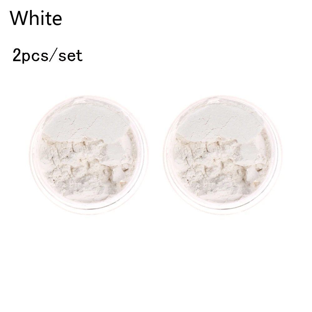 2pcs White Тени для век перламутровый пигментный слюдяной порошок макияж глаз пигмент косметический блеск красочные DIY ремесла мыло краситель тени для век - Цвет: 2pcs White