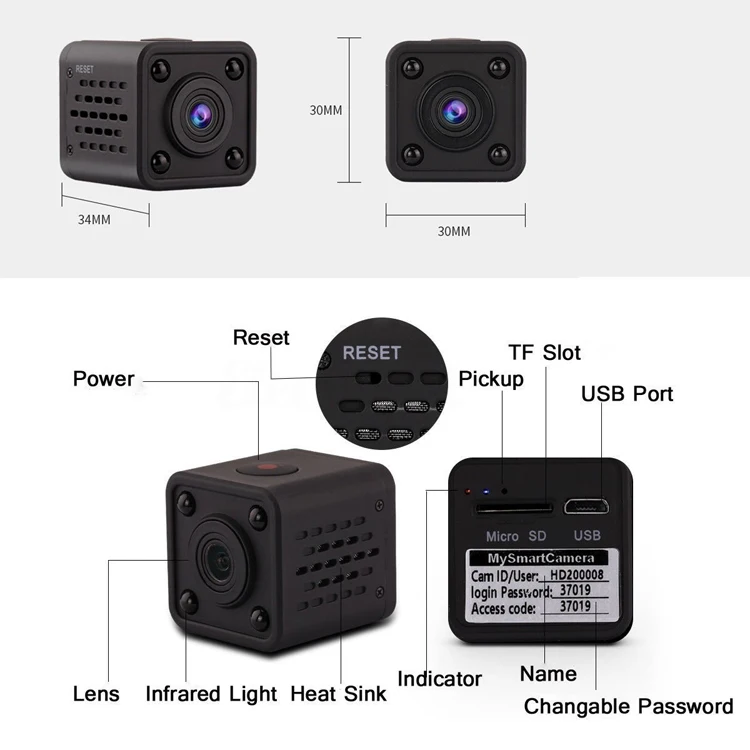 Микро Wifi IP камера HD 1080P Часы Мини видеокамера беспроводной видео рекордер безопасности Цифровой Cam Датчик движения обнаружения