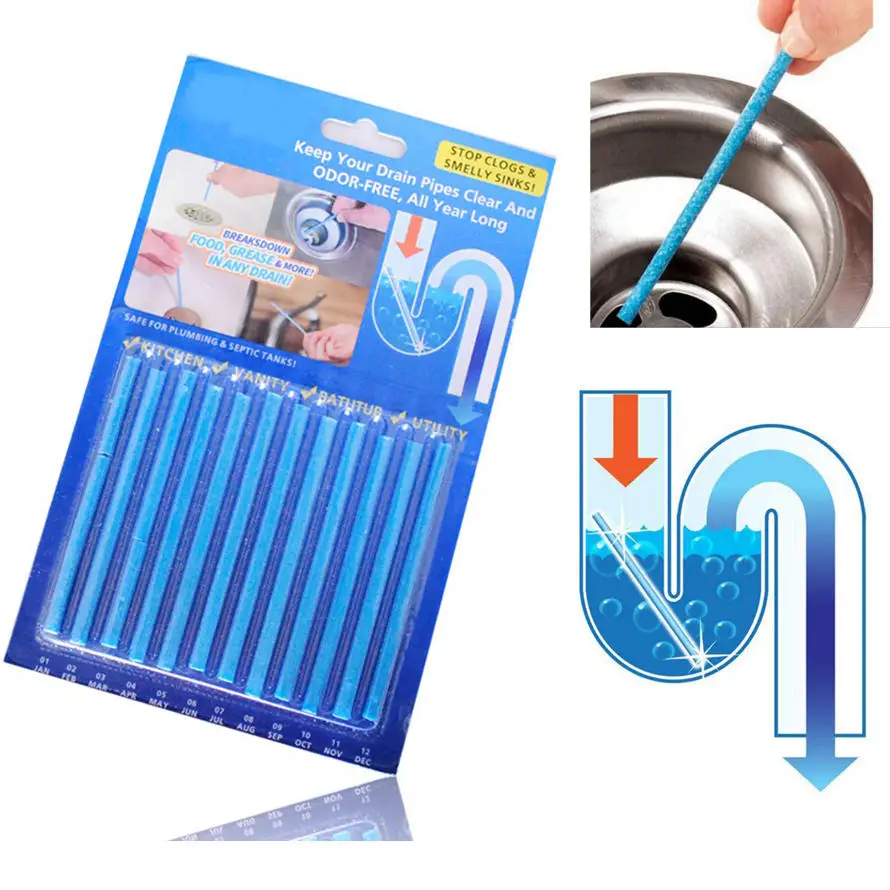 

Sink Deodorant Stick 12 Pcs Set Magic Clean Sewer Deodorant For Bathroom Clean