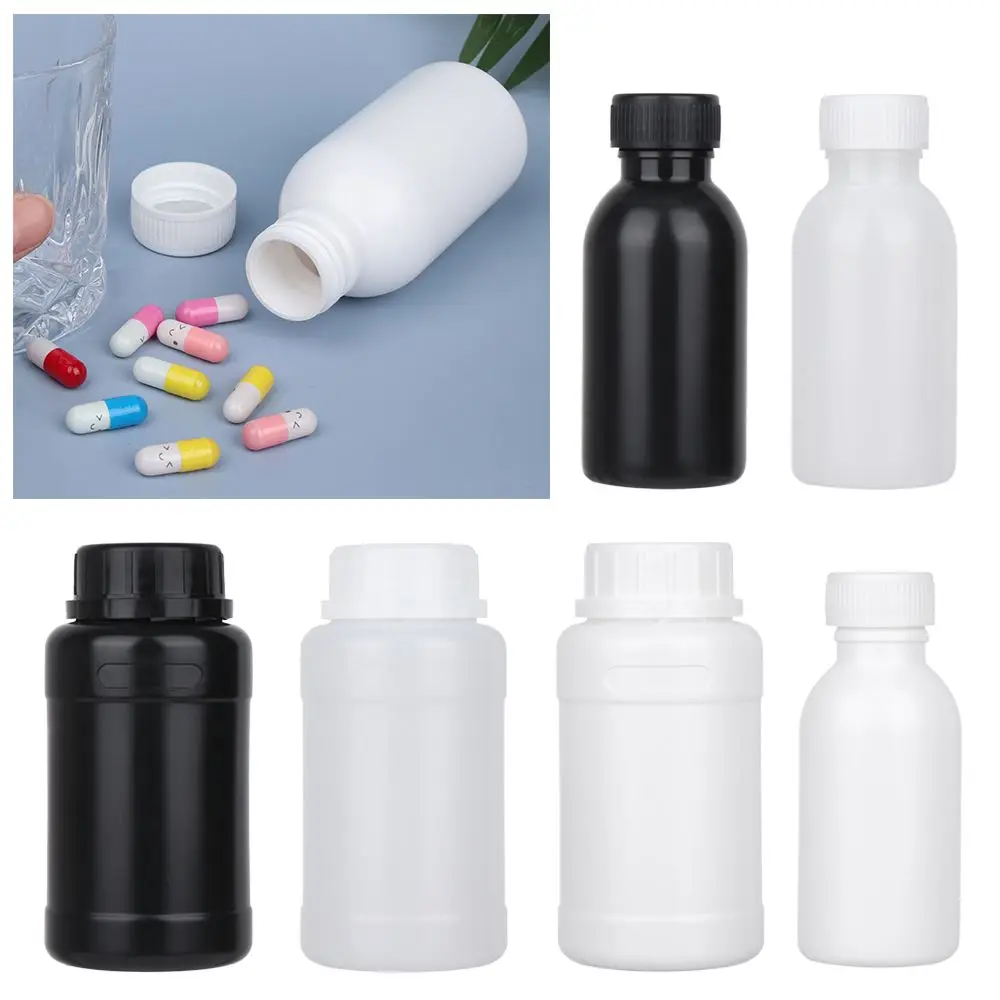 Plastic PET Clear Empty Seal Bottles Solid Powder Medicine Pill Vial Container Reagent Packing Bottle 1PCS 100/250ml