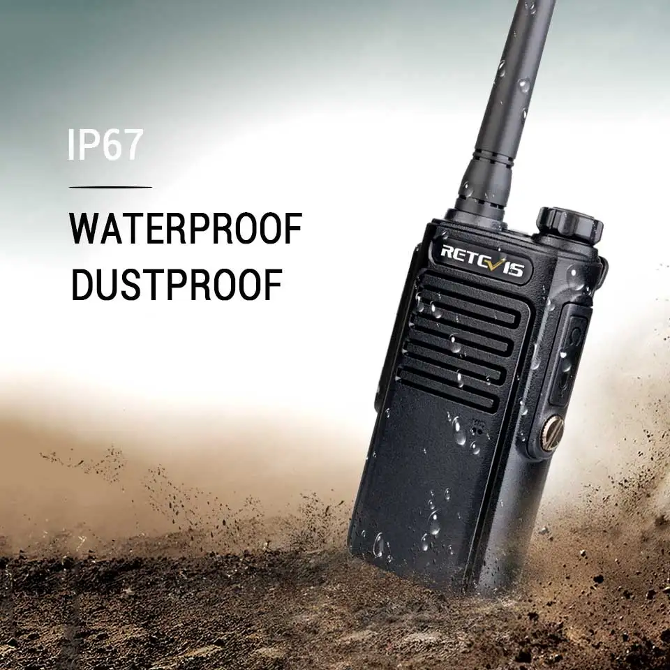 Walkie Talkie Waterproof RETEVIS RT647 IP67 Waterproof Walkie-Talkies 1 or 2 pcs PMR446 PTT FRS Portable Radio for Hunting Hotel 3