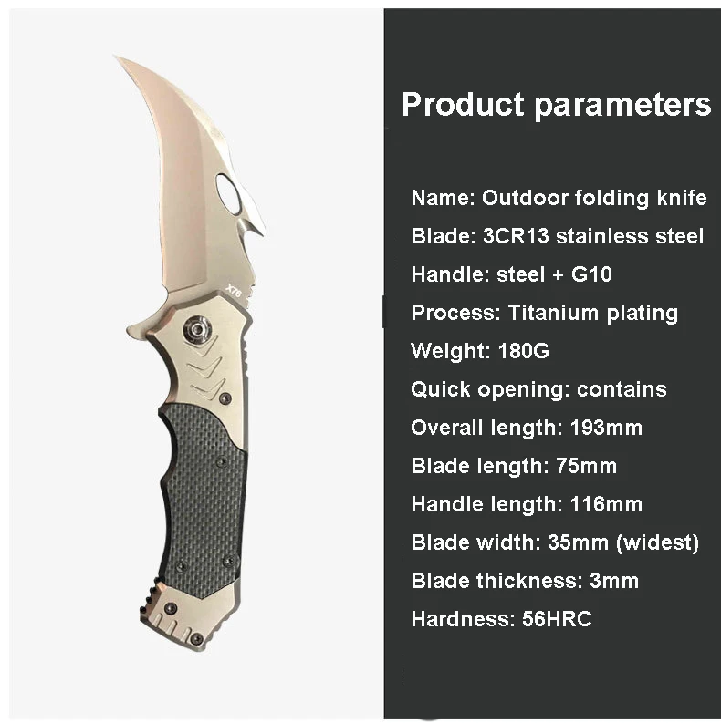 Высокопрочный складной нож, карманный нож, тактический нож для выживания, боевой Открытый походный охотничий нож, нож для повседневного использования