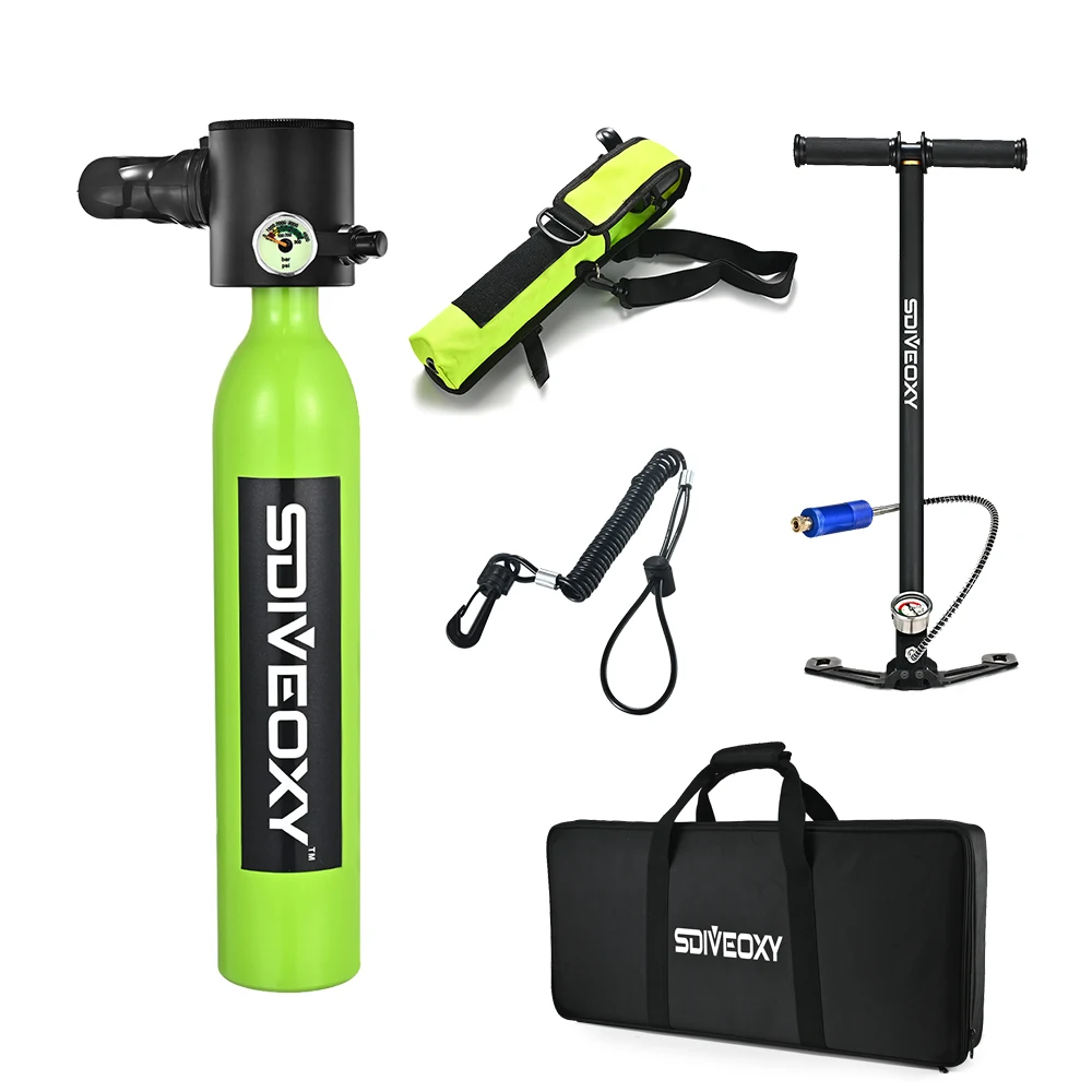 0.5l Mini Diving Oxygen Tank Snorkel Equipment 6 In 1 Snorkeling Set
