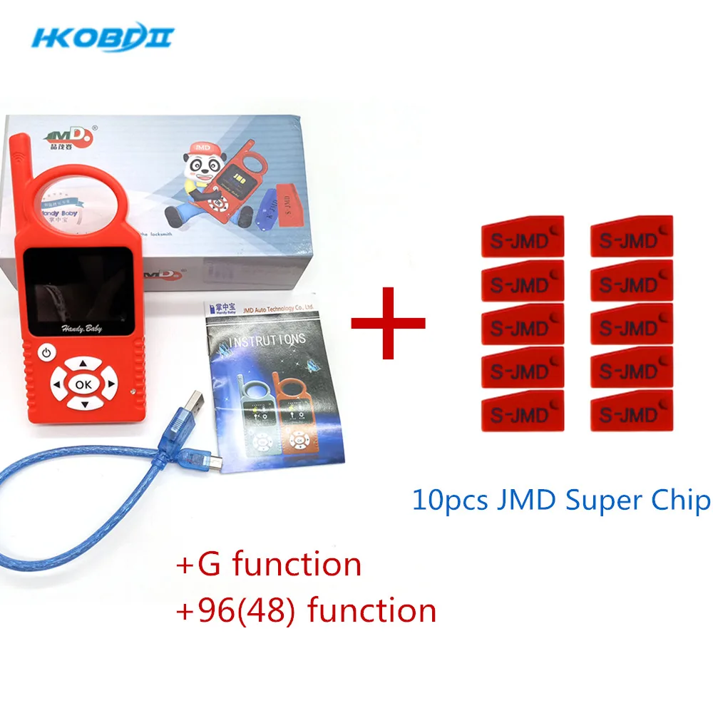 HKOBDII JMD Handy Baby1 King Chip красный Чип JMD46 удаленный генератор с G/96bit48 многоязычный ключ программист