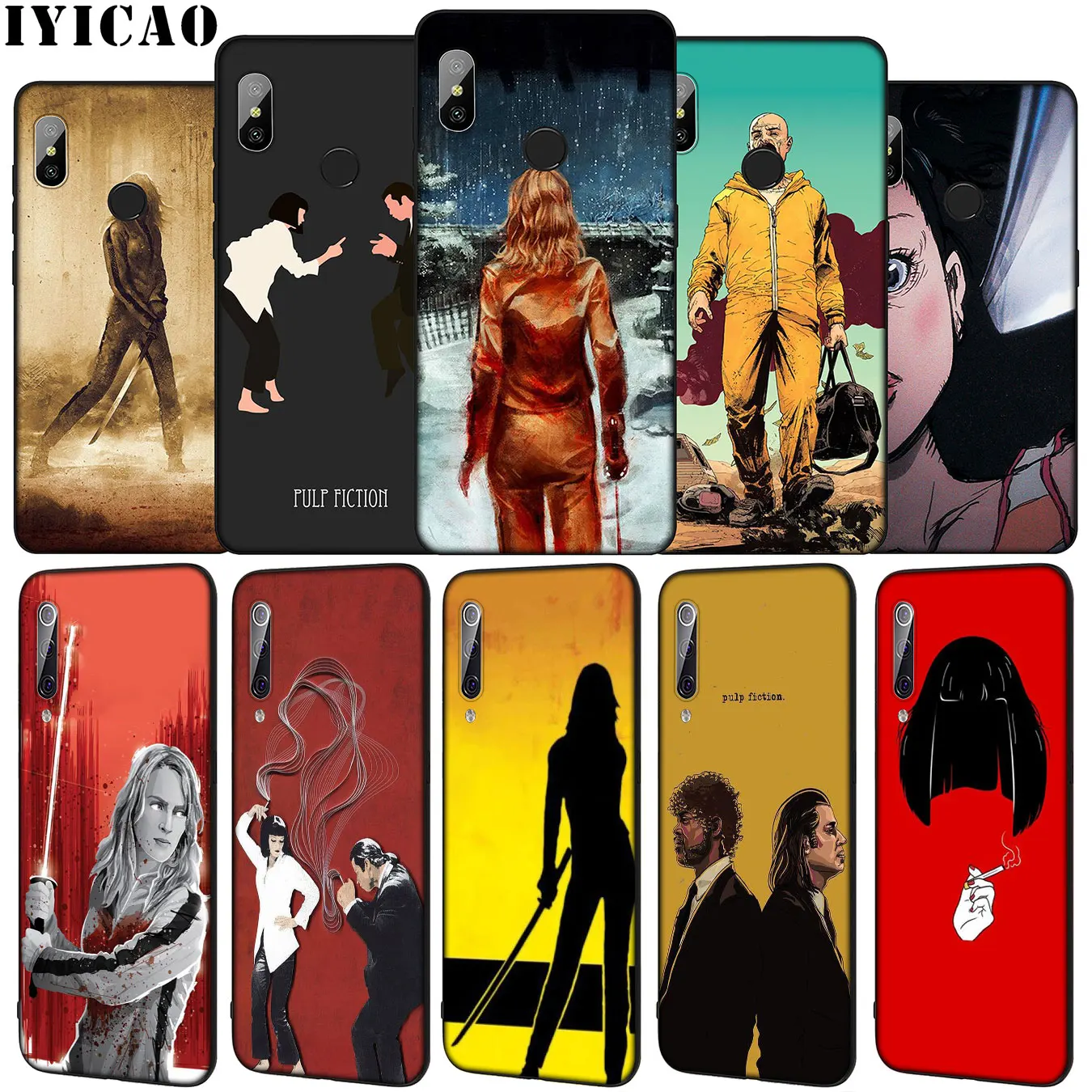 IYICAO Pulp Fiction kill bill Soft Silicone Case for Xiaomi Mi 10 9 9T A3 Pro 8 SE A2 Lite A1 CC9 CC9E 6 pocophone f1 Mi10 | Мобильные
