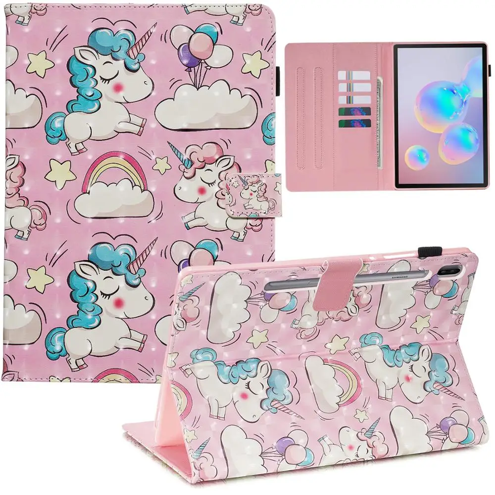 

PU leather Tablet Case For Samsung Galaxy Tab S6 T860 case lovely Painted Protective case for samsung T860 10.5 inch shell cover