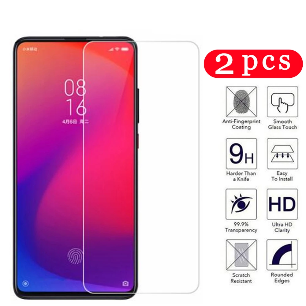 

2 шт. для xiaomi mi 9 se 9T cc9 10 lite note 10 pro cc9e, закаленное стекло для защиты экрана телефона, защитное стекло, пленка для смартфона