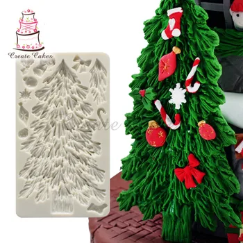 

Christmas Tree Silicone Mold Chocolate mold Cake Decorating Tools 3D Soap Mold Snack Tool For Christmas Kitchen Tools Bakeware