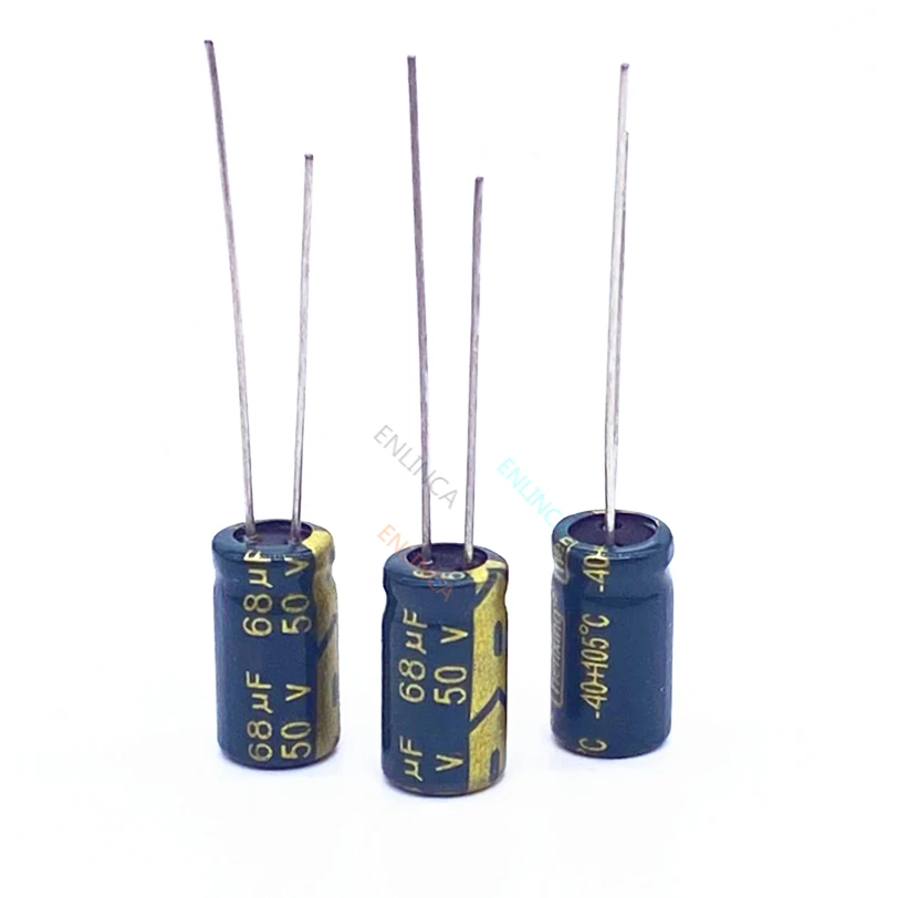 

6pcs/lot T04 high frequency low impedance 50v 68UF aluminum electrolytic capacitor size 6*12 68UF 20%