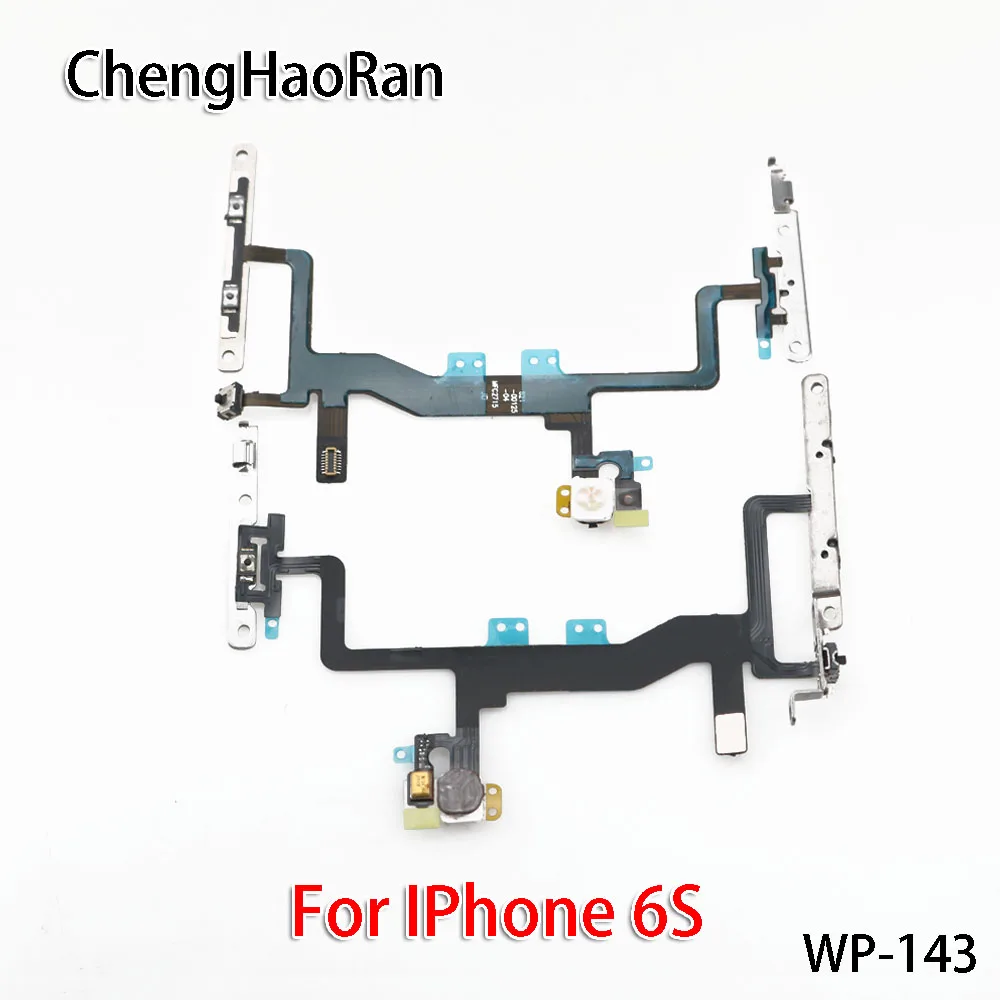 ChengHaoRan 2 шт./лот для Iphone 4, 4S, 5, 5C, 5S, 6, 6 PLUS, 6 S, 6splus, плоский кабель, выключатель питания, кнопка громкости, запасные части