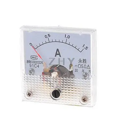 Класс 2,5 Точность DC 0-1.5A аналоговый панельный измеритель Амперметр 91C4