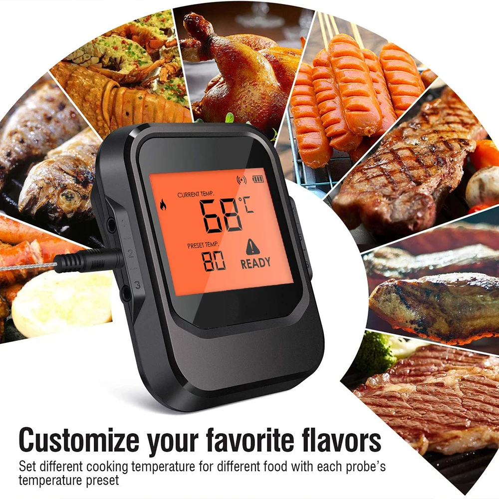 Food Cooking Bluetooth Wireless BBQ Remote Thermometer Probes Smart Digital  Bluetooth Barbecue Thermometer Free App Control - AliExpress