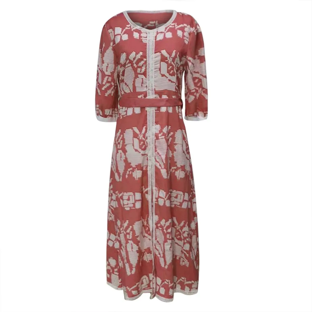 MISSOMO Vestidos женское платье свободного кроя с длинным рукавом и круглым вырезом с цифровой печатью повседневное длинное платье макси с поясом осеннее платье femme 822
