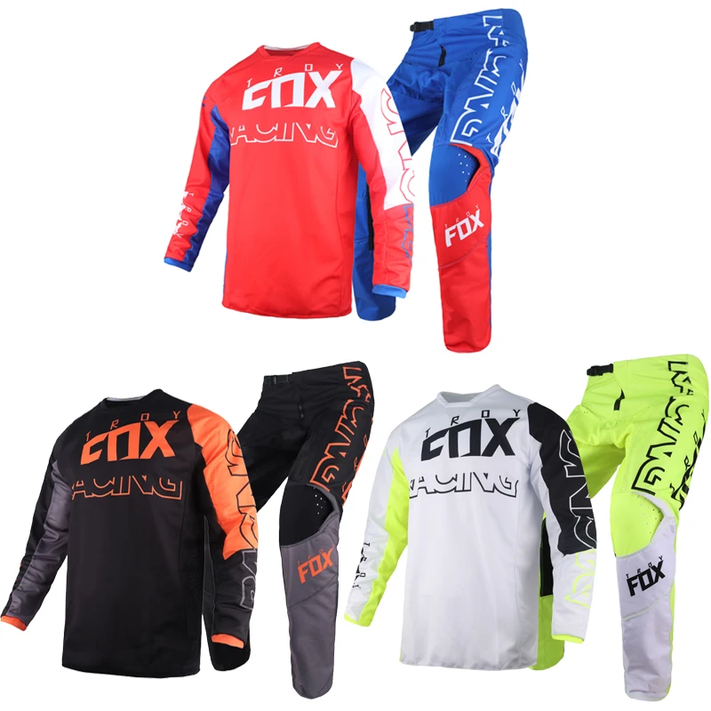 Conjunto De Equipo De Carreras De Motocross Para Hombre, Traje Motocross, Troya Fox Trice Merz Skew Lux Dier, Jersey, Pantalones, Mtb, Mx Dirt Bike, Motor, Todoterreno, 2022 - Combinaciones - AliExpress