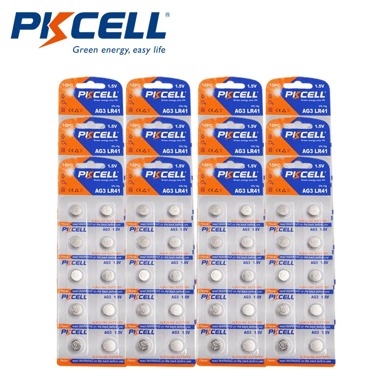 120 шт. AG3 LR41 кнопочная монетная батарея Щелочная 384 392 SR41W SR41 L73 1 5 V 35mAh Batte для фонарей