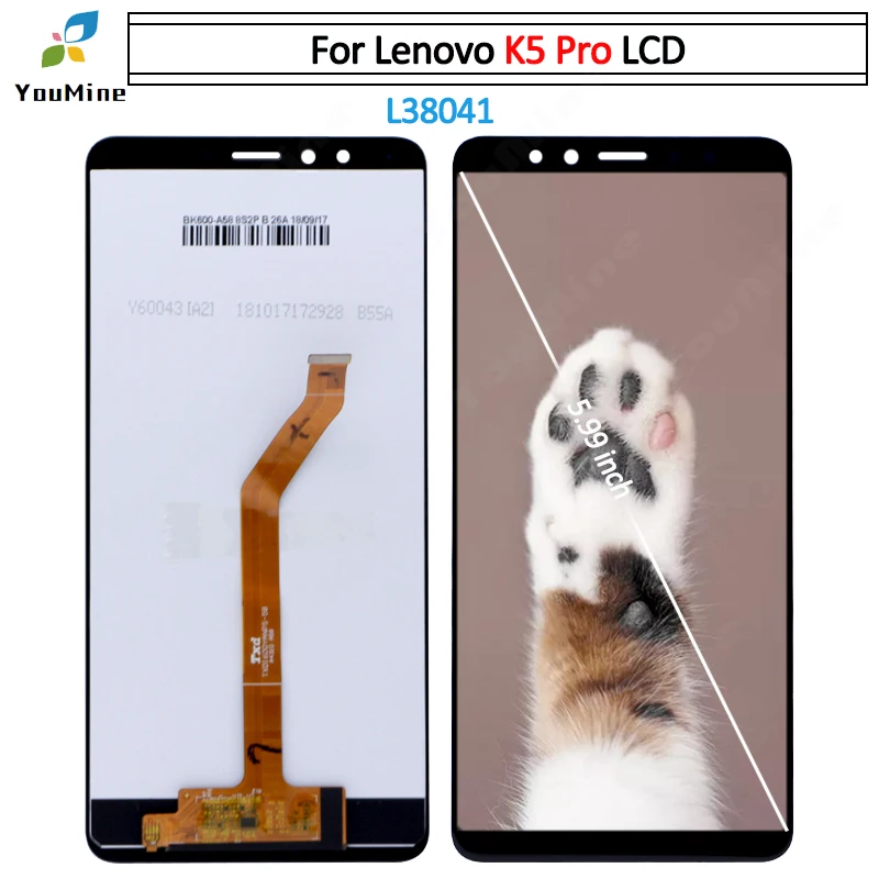 ЖК-дисплей IPS 5 99 дюйма для Lenovo K5 Pro с сенсорной панелью и дигитайзером в сборе K5Pro K