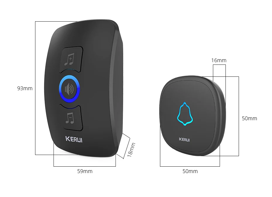 Home Security Wireless Doorbell Smart Alarm LED