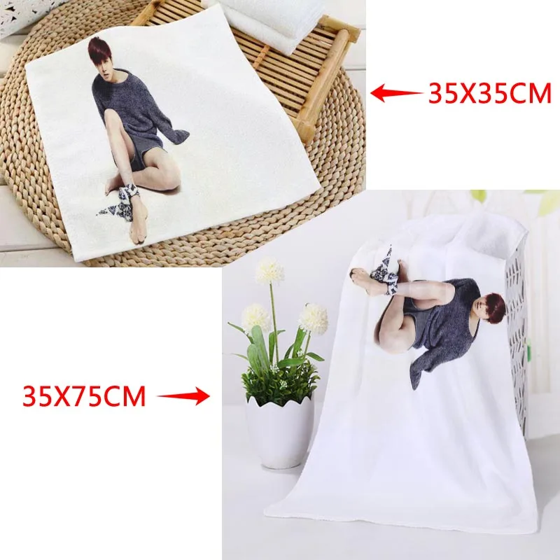 Custom KPOP TVXQ! Printed Square Towels Microfiber Absorbent Quick-dry Towel cotton Kids Beathroom washcloth handkerchief - Цвет: 14