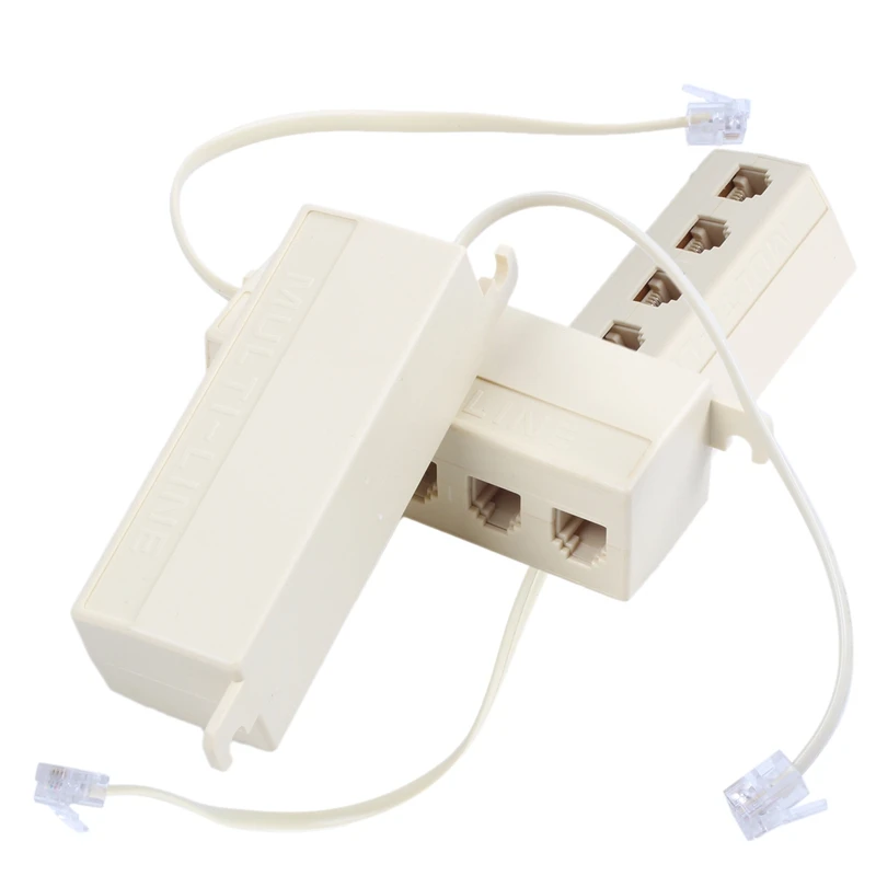 ABKT 3PCS RJ11 6P4C M к 6P2C F 5 способ телефон сплиттер расширитель адаптер| |
