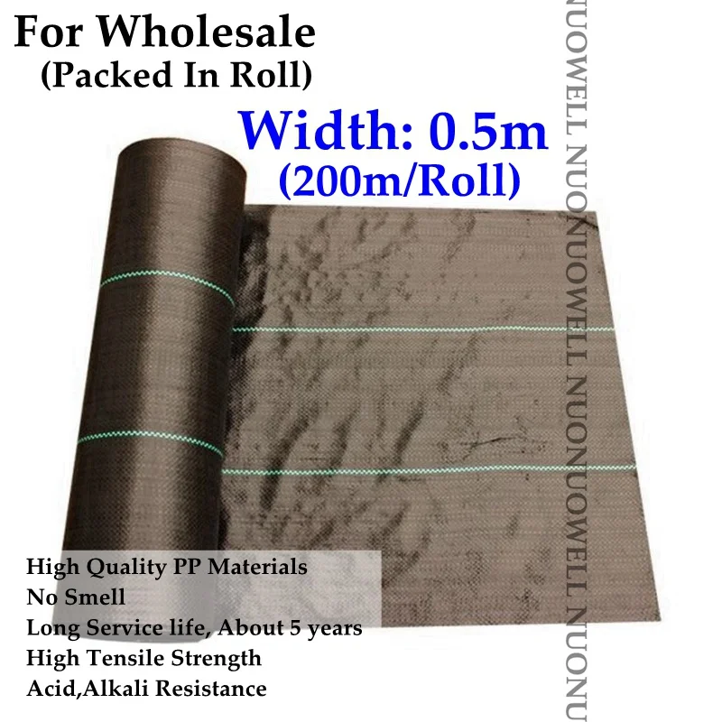 Width 0.5m(L 200M) 100~ 200 м/рулон, анти-УФ, коврики для сельского хозяйства, контроль прополки, коврик, анти-травяное покрытие, сельскохозяйственный сад, сорняки, барьер, коврик - Цвет: Width 0.5m(L 200M)