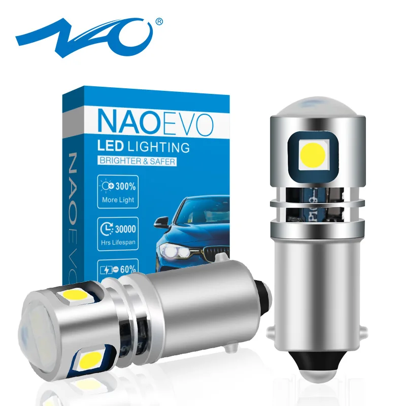 NAO BA9S светодиодный T4W BAX9S BAY9S H6W 12V 24V светодиодный для авто Подсветка салона H21W задние противотуманные фары белый H5W автомобильный фонарь освещения номерного знака