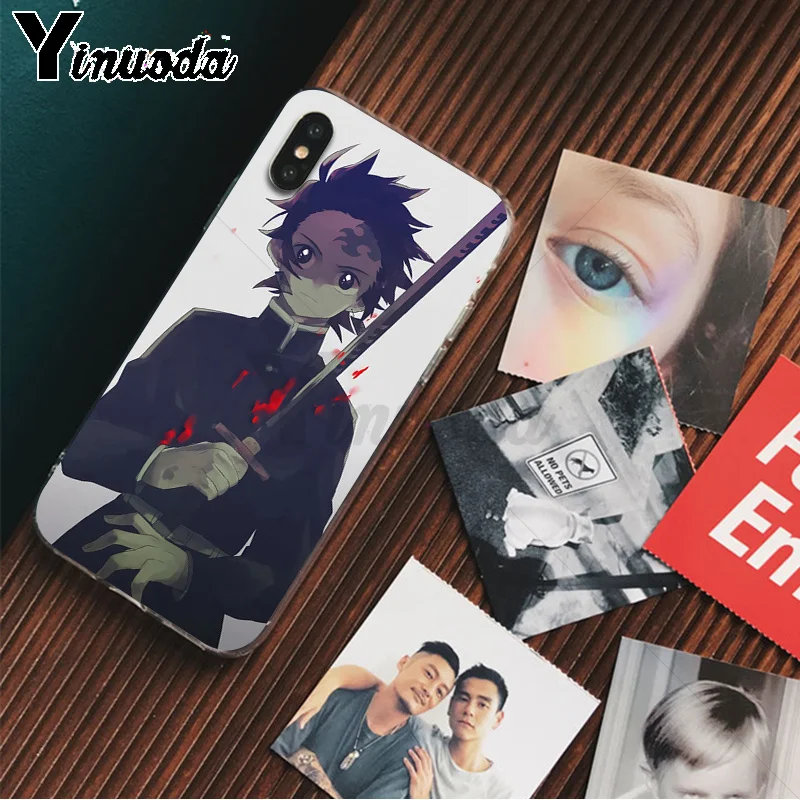 Yinuoda Demon Slayer Kimetsu no Yaiba Colorful Cute Phone Accessories Case for Apple iPhone 8 7 6 6S Plus X XS MAX 5 5S SE XR