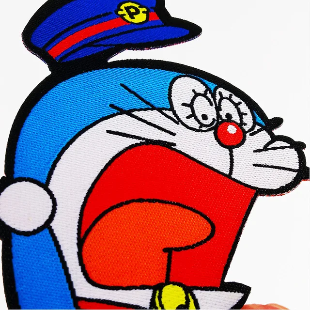Тканые нашивки с героями мультфильмов Doraemon, детская одежда, нашивки, сделай сам, милый тканый значок, высокое качество