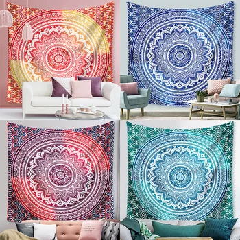 

Boheme Mandala Tapestry Sacred Geometry Psychedelic Hanging Beach Mat Tarot Tapestrys Bedroom Wall Cloth Tablecloth for Tarot