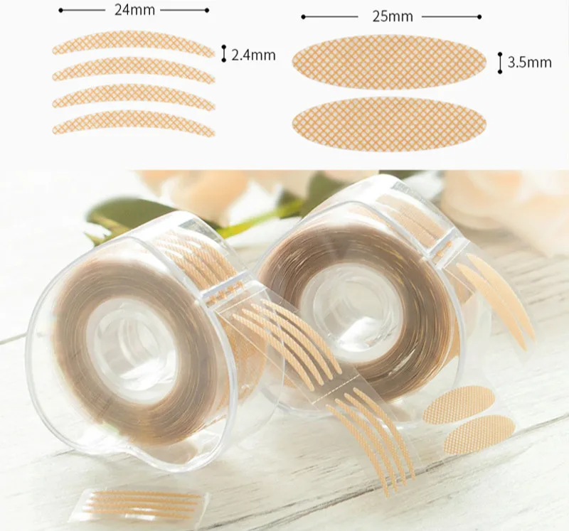2 Roll 1200pcs Flesh Color Eyelid Tapes Eyelid Lift Tool Double Eyelid Strip Eye Makeup Stickers Beauty Tools