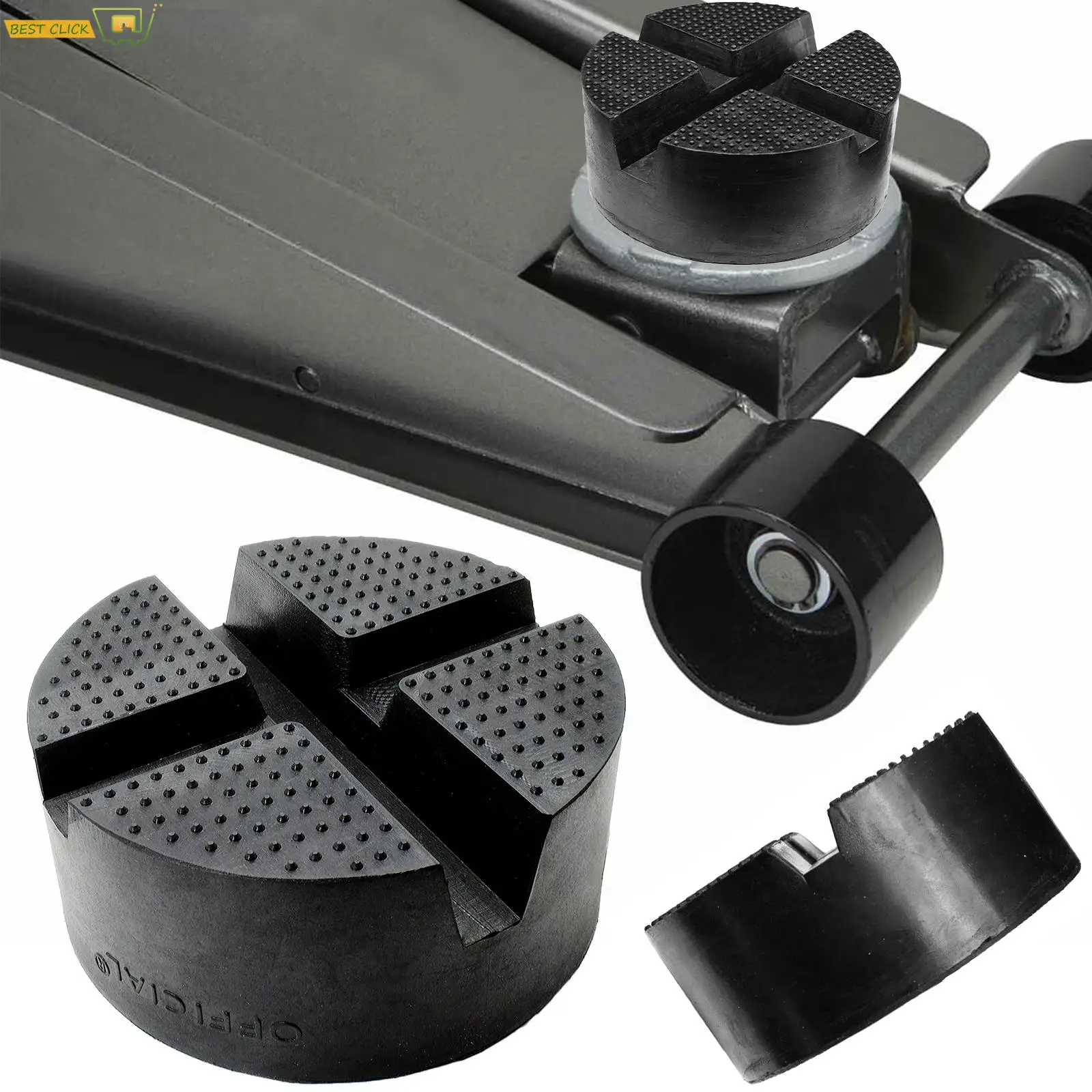 Rubber Car Lift Jack Stand Pad Slotted Floor Frame Rail Adapter