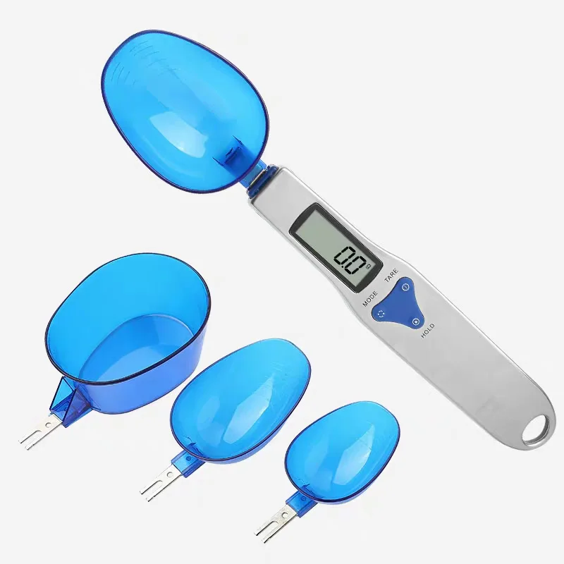 

Digital Spoon Scale Kitchen Scales Grams with 3 Detachable Weighing Spoon Portable LCD Display Milligram Scale Household Meterin