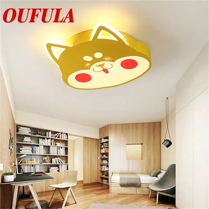 

OUTELA Children's Ceiling Lamp Dog Modern Fashion Suitable For Children's Room Bedroom Kindergarten