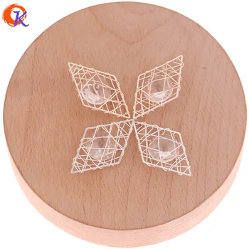 

Cordial Design 50Pcs 19*34MM Earring Findings/Hand Made/Wire Enlace Charm Beads/Rhombus/Earring Base Parts/Jewelry Accessories