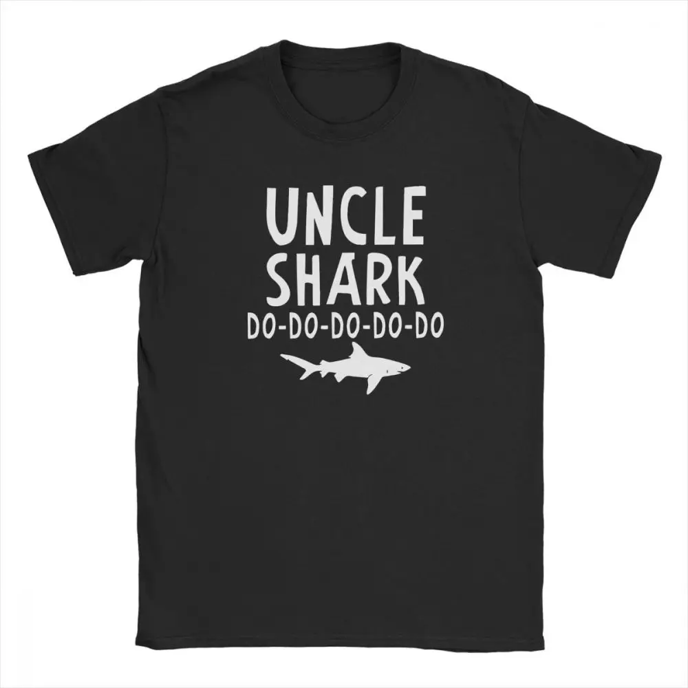 

Uncle Shark Do Do Men T Shirt Funny Gift for Uncle's Day Humor 100% Cotton Short Sleeve Tees Crewneck T-Shirt Classic Clothes