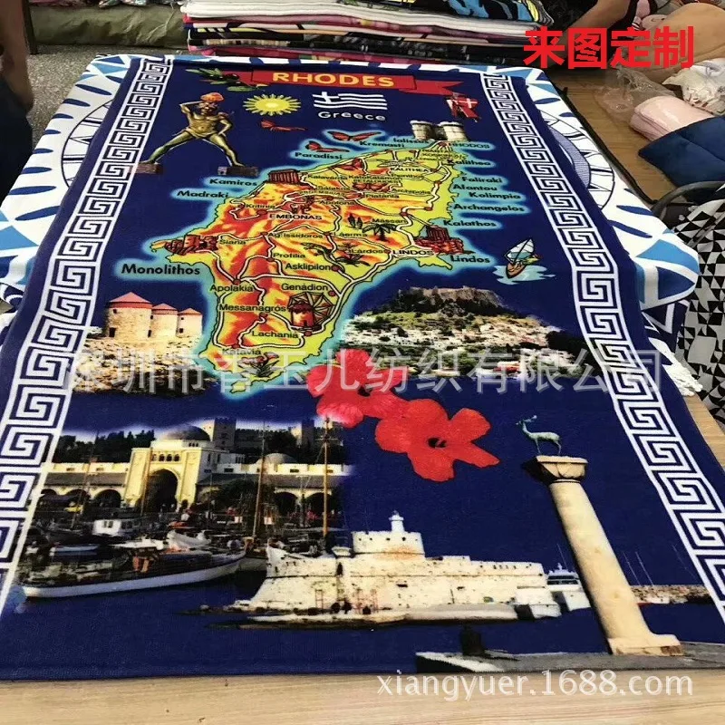 

Digital Sublimation Printed Superfine Fibre Beach Bath Towel Polyester And Nylon Beach Towel Polyester Beach Towel