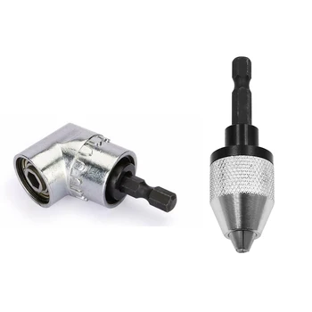 

0.3-6.5mm Angle Driver Keyless Screwdriver Quick Change Adapter Power Clamp