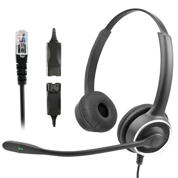 

SP268 QD-RJ9 Call center Office Binaural headset With Mic Headband Telephone Noise Reduction Customer Service Headphone