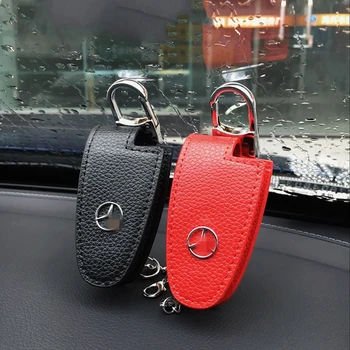 

New Hot Sale Leather Car Key Cover Keychain Case For Mercedes Benz W204 W203 W205 W211 C S E Class GLA GLK Remote Holder