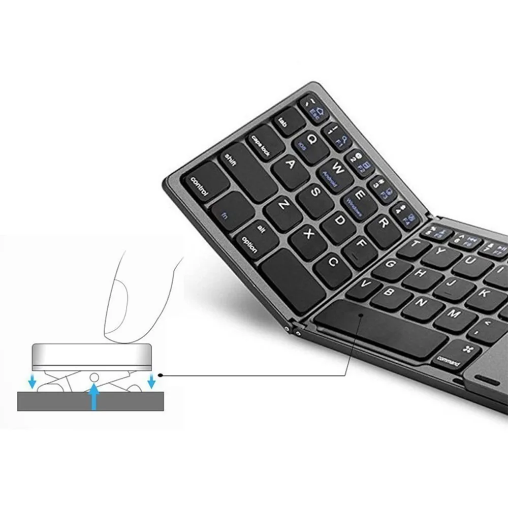 Портативная Bluetooth беспроводная Клавиатура Тачпад клавиатура для IOS/Android/Windows ipad планшет