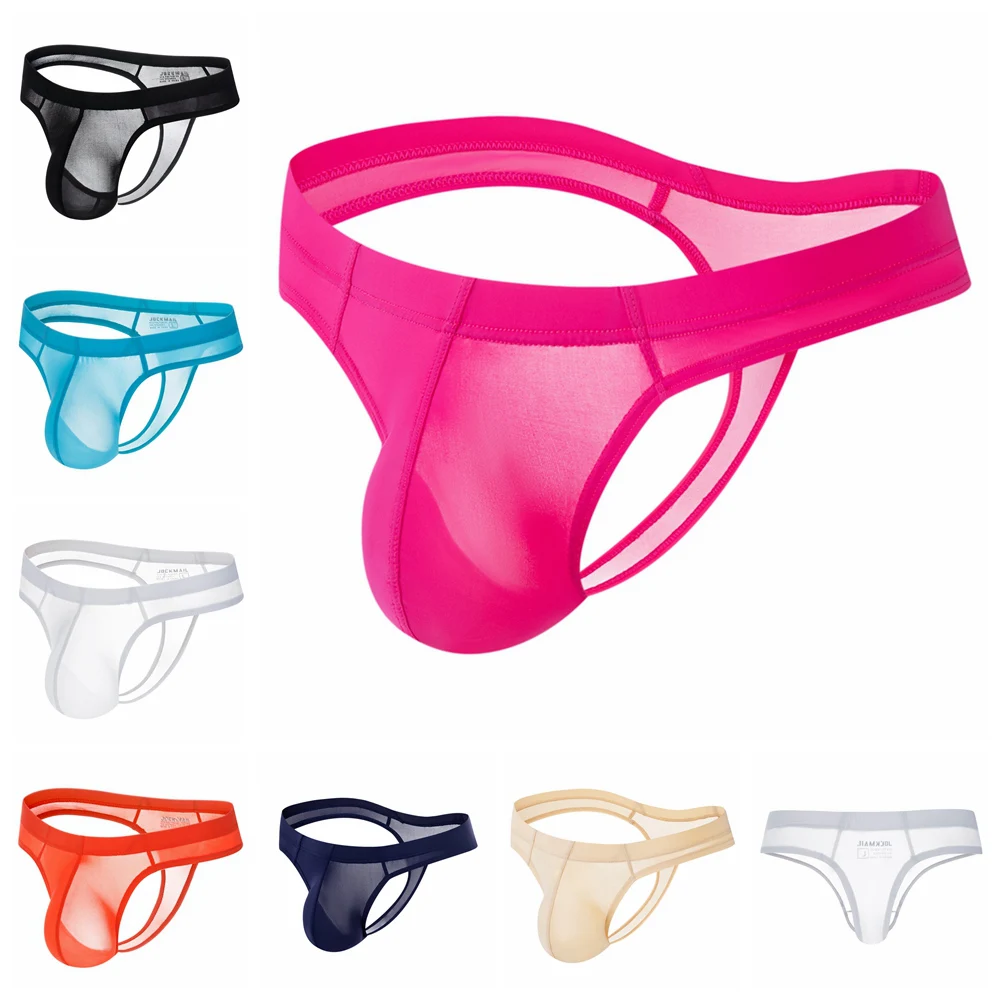 Бикини JOCKMAIL мужское ультратонкое пикантное нижнее белье для геев однотонные