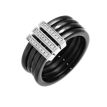 

Кольцо из серебра с керамикой и фианитами R00149