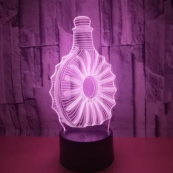

Delicate wine bottle 7 Color Lamp 3d Visual Led Night Lights For Kids Touch Usb Table Lampara Lampe Baby Sleeping Nightlight