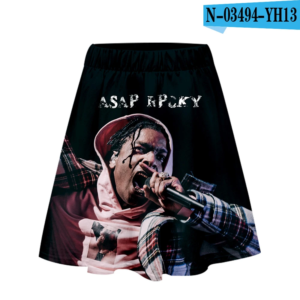 ASAP ROCKY 3D печатных юбки для женщин Мода Kpop Стиль Горячая Распродажа короткие юбки Повседневная Уличная юбка подходит для лета - Цвет: 4