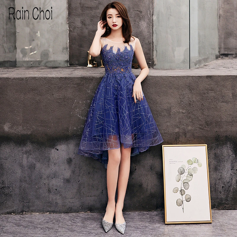 Vestidos de Cóctel altos y bajos vestido largo graduación, vestido de noche de graduación con escote corazón|Vestidos de cóctel| - AliExpress