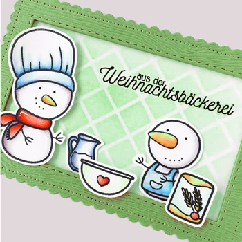 

Christmas snowman bowl ladle stamp mold scrapbook mold metal embossing seal and business card printing mold DIY