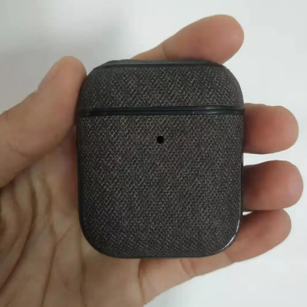 Bluetooth наушники кожаный чехол для Apple AirPods 1 2 Pro ткань анти потеря ударопрочный PU