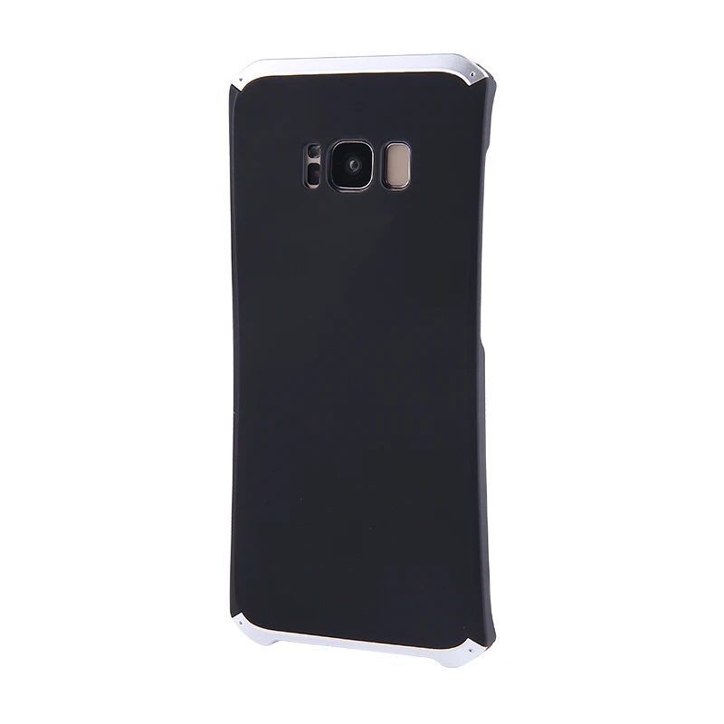 Black silver Для samsung s8 чехол Роскошный элемент телефонные чехлы с дизайнерским алюминием и ПК чехол для samsung s7 s8 plus чехол - Цвет: Black silver