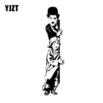 

YJZT 4.2CM*17CM Art Decor Chaplin The Kid Window Decal Cute Cartoon Car Sticker C31-0408