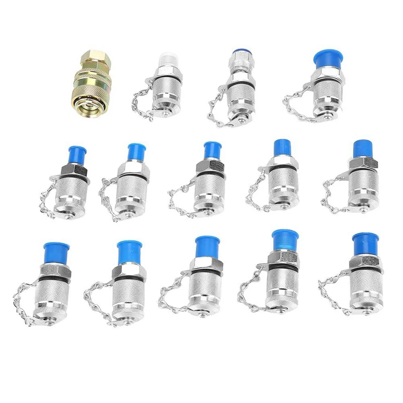 conjunto adaptador de acoplamento para teste pressao hidraulica 14 pecas 01